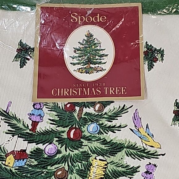 Spode Christmas Tree Pot Holder Oven Mitt Set NEW Holiday Hot Pad Terry Lined - Picture 4 of 8